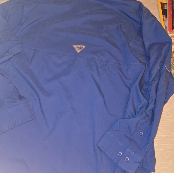 Columbia Men's Casual Blue Button Down Shirt Tamaimi Sz XXL PFG - Picture 5 of 6